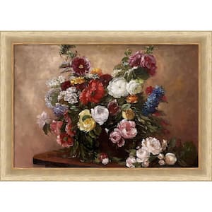 29.38 in. x 41.38 in. Bouquet of Diverse Flowers by Henri Fantin-Latour Andover Champagne Framed Abstract Art Print