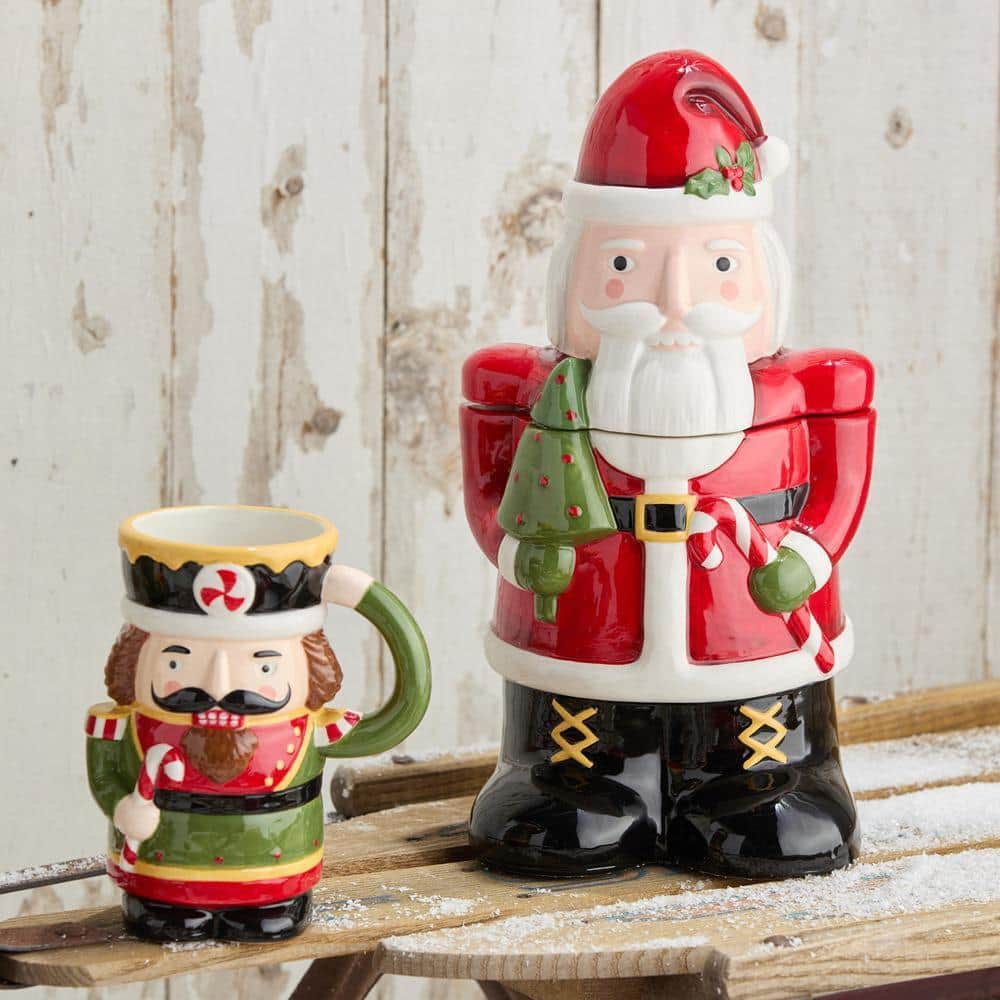 Baccaratキングスヌーピー＆サンタクロースセット Certified International Nutcracker Parade 3-D Santa Cookie Jar