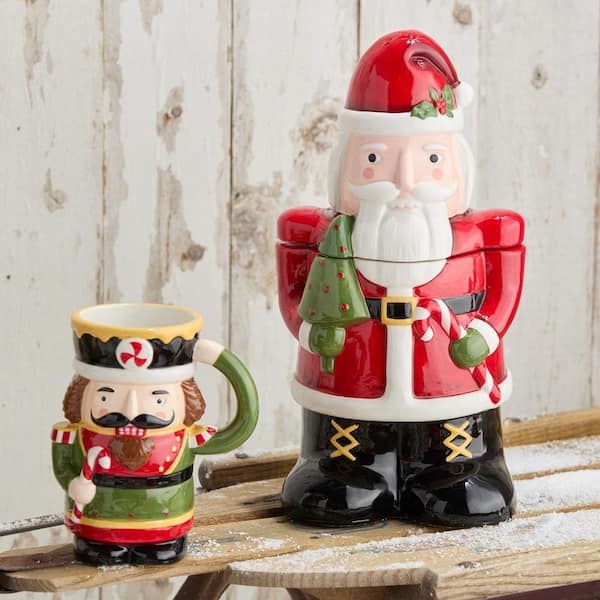 Nutcracker Parade 3-D Santa Cookie Jar