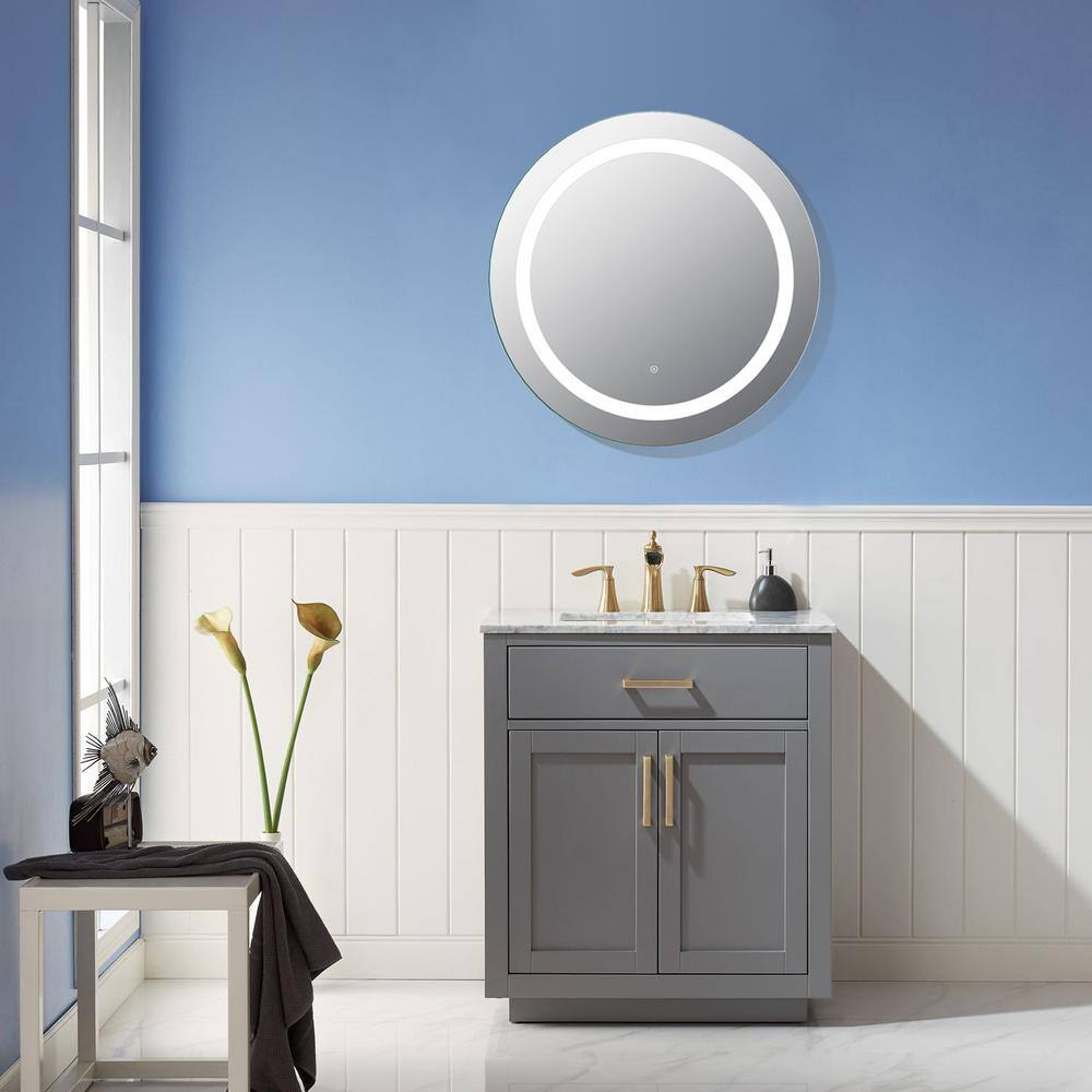 Padova 32" Round Frameless LED Bathroom Vanity Mirror