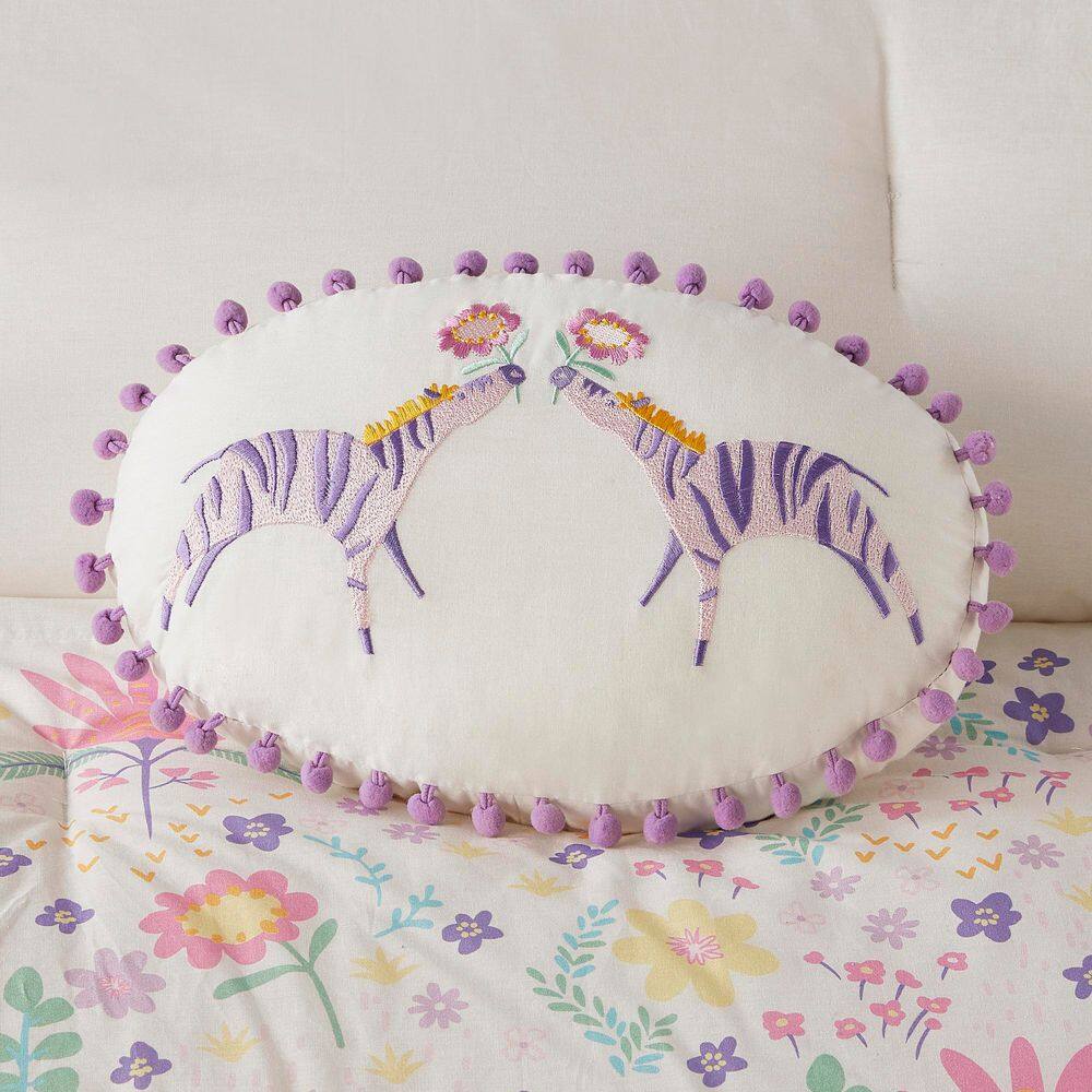 Full Purple Cotton Reversible Down Alternative Comforter Set