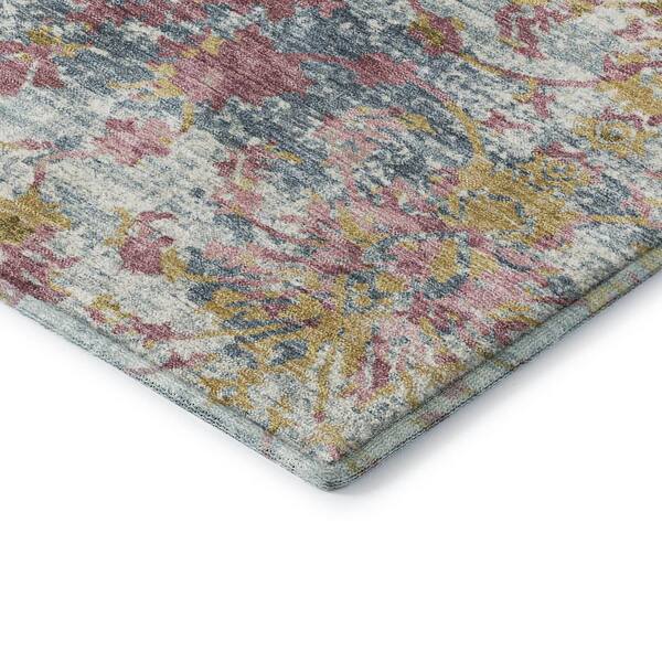 Mayfield Premium Machine Washable Abstract AMF2211 Wheat 3 ft. x 4 ft. Area Rug