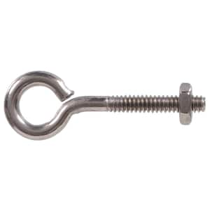 3/8 in. -16 tpi x 6 in. Stainless Steel Eye Bolt with Hex Nut (5-Pack)