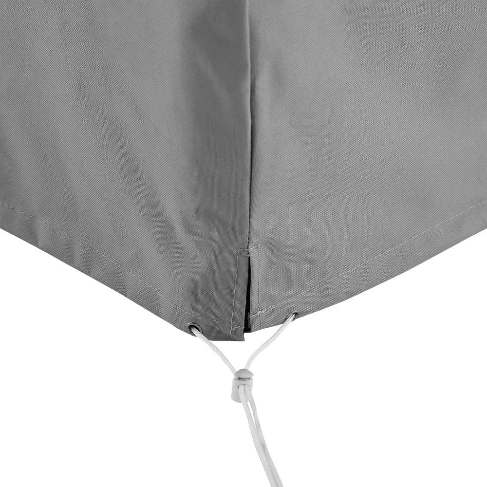 Gray Heavy-Duty Vinyl Outdoor Chaise Lounge Cover
