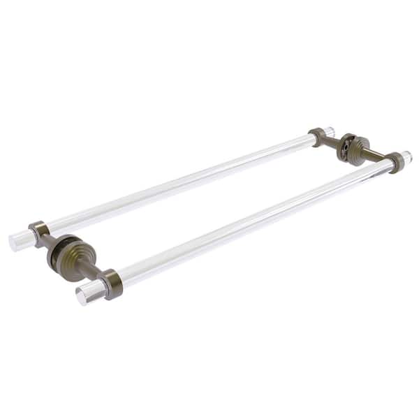 Allied Brass Pacific Beach 24 in. Back to Back Shower Door Towel Bar in Antique Brass