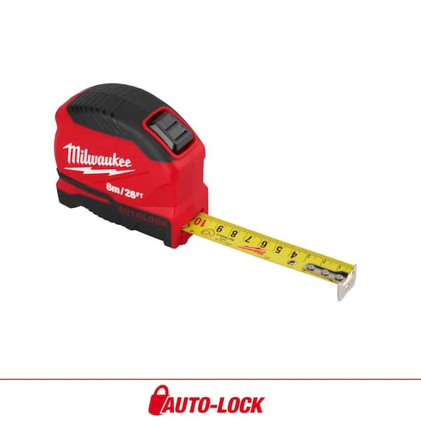 8m/26 ft. Compact Auto Lock Tape Measure