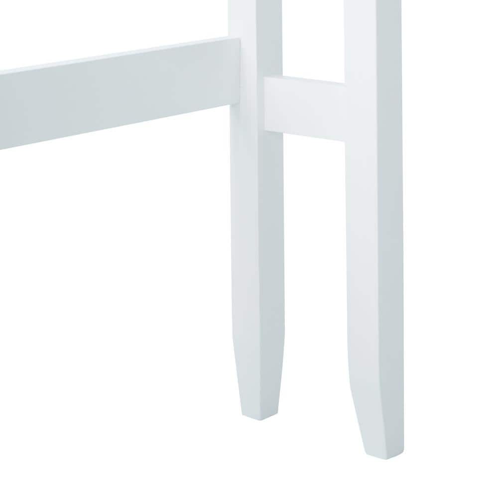 White Wooden Over-the-Toilet Cabinet with Adjustable Shelves