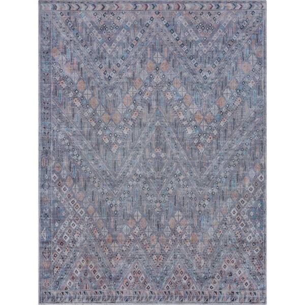 Well Woven Asha Anya Vintage Tribal Ethnic Grey 5 ft. 3 in. x 7 ft. 3 ...