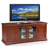 Leick Home West Wood Cherry Hardwood 60 in. W TV Stand 87360