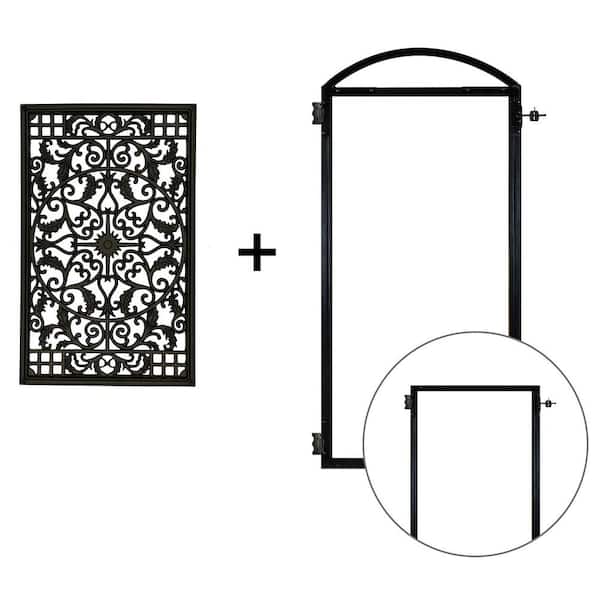 EZ Install 6-Standard Fence Board Arched Pro Gate Frame with One 15 in. x 24 in. Rectangle Gate Insert