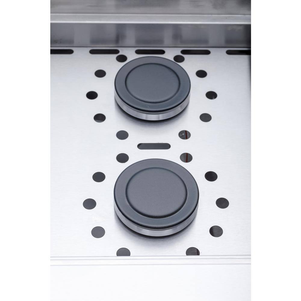 26.5 in Stainless Steel Built-In Natural Gas Grill with Infrared and Rotisserie