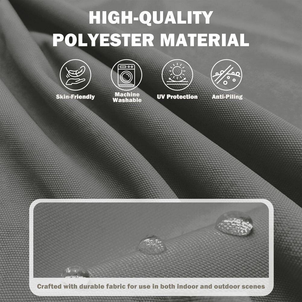 Material and quality details of the cushion cover fabric.