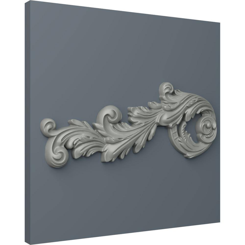 Primed Architectural Polyurethane Crown Scroll Onlay, Right