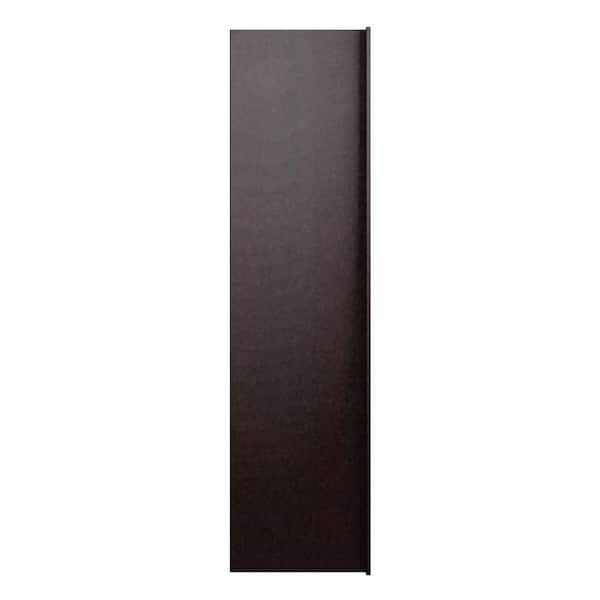 Jamestown Recessed 3 in. W x 96 in. H x 24 in. D in Espresso Refrigerator End Panel w/3 in. Return in Assembled Pantry