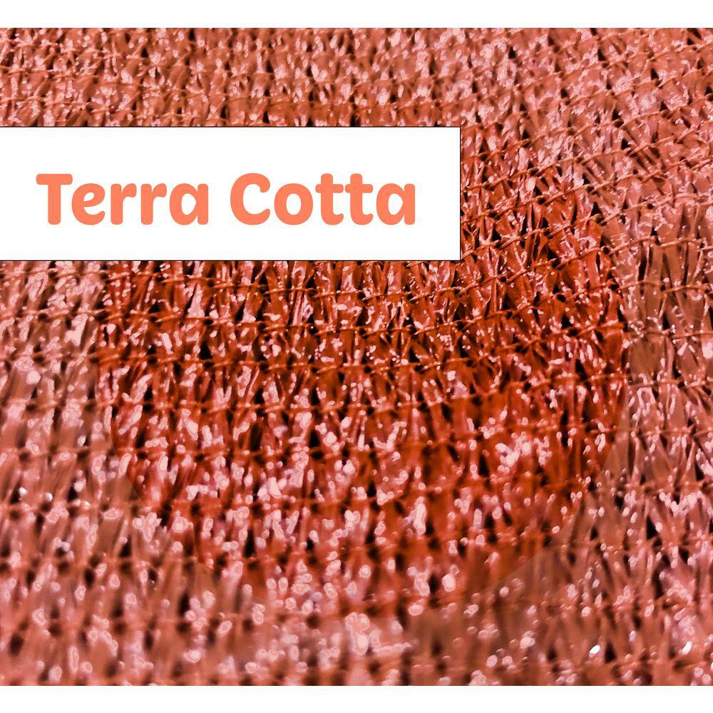 Terracotta Triangle Sun Shade Sail with Stainless Steel D-Rings