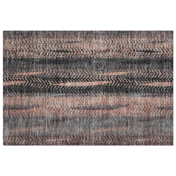 Dream Shag Premium Machine Washable Abstract ADS693 Terracotta 2 ft. x 3 ft. Accent Rug