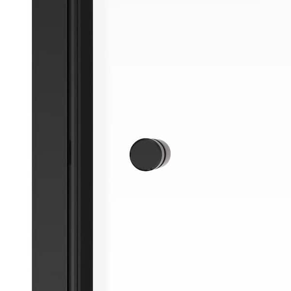 Rotolo 60 in. x 57 in. Semi-Frameless Sliding Bathtub Door in Matte Black Rotolo 60 in. x 57 in. Semi-Frameless Sliding Bathtub Door in Matte Black