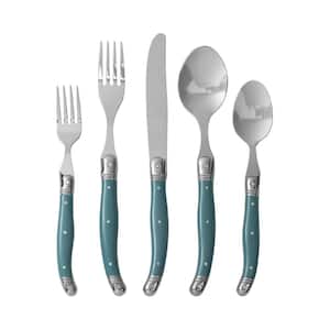 French Home Laguiole 20-Piece Aegean Teal Stainless Steel Flatware Set (Service for 4)