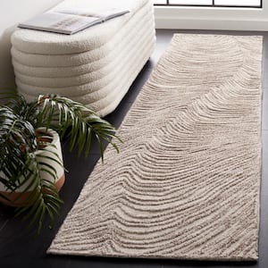 Trace Brown/Ivory 2 ft. x 9 ft. Abstract Runner Rug