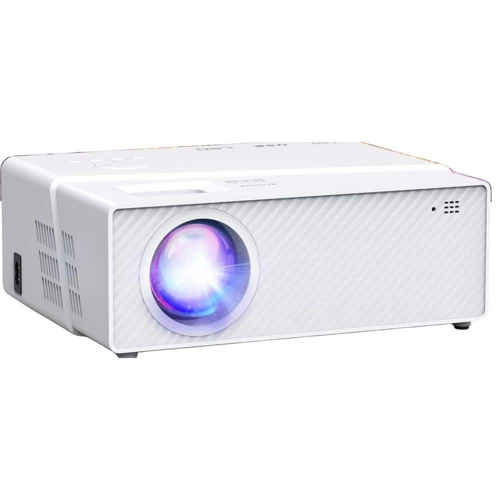 1920 x 1080 Full HD 5G WiFi Bluetooth Mini Portable Projector with 16000 Lumens & Compatible HDMI, VGA, AV, Audio, USB -  Lukyamzn, PH012LT032