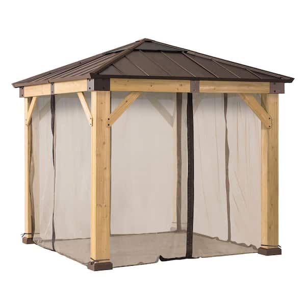 Sunjoy 9 ft. x 9 ft. Original Manufacturer Universal Replacement Mosquito Netting for Wood Gazebo