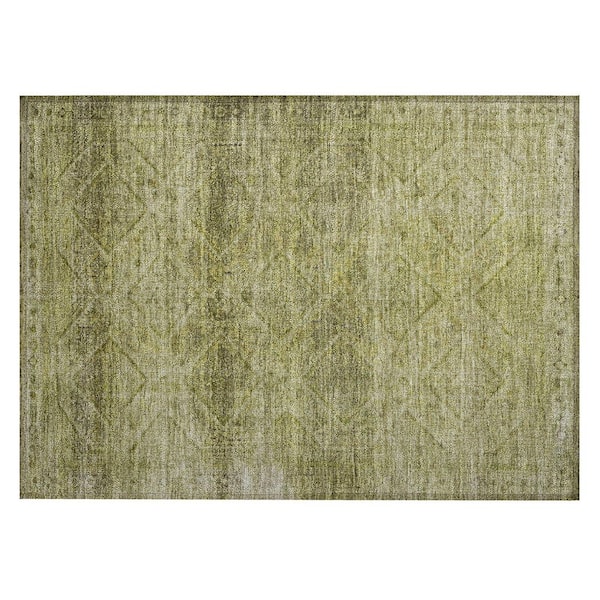 Chantille Machine Washable Indoor/Outdoor Abstract ACN2060 Aloe 1 ft. 8 in. x 2 ft. 6 in. Accent Rug