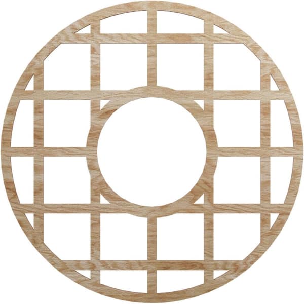 Ekena Millwork 28 in. x 10.125 in. x 0.25 in. Wood Medallion Moulding