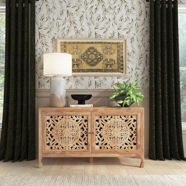 Powell Company Cheyenne Natural 34 in. H Accent Cabinet with 1