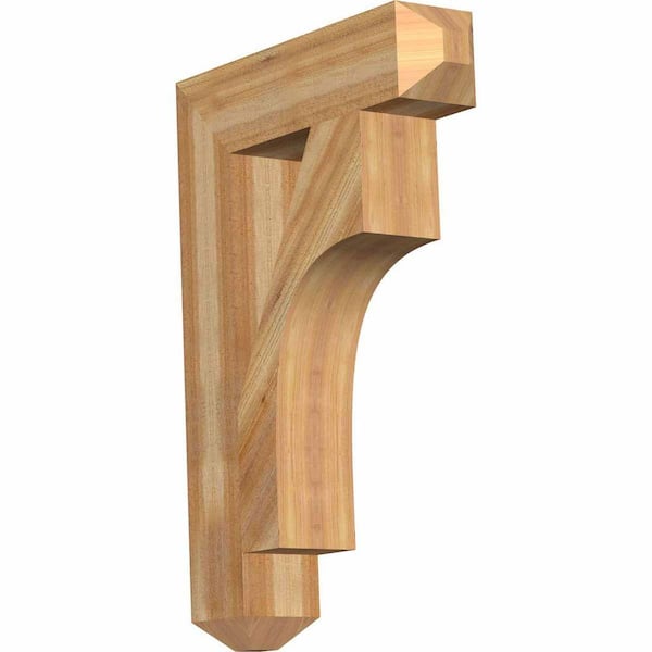 Ekena Millwork 6 in. x 38 in. x 26 in. Western Red Cedar Westlake Craftsman Rough Sawn Bracket