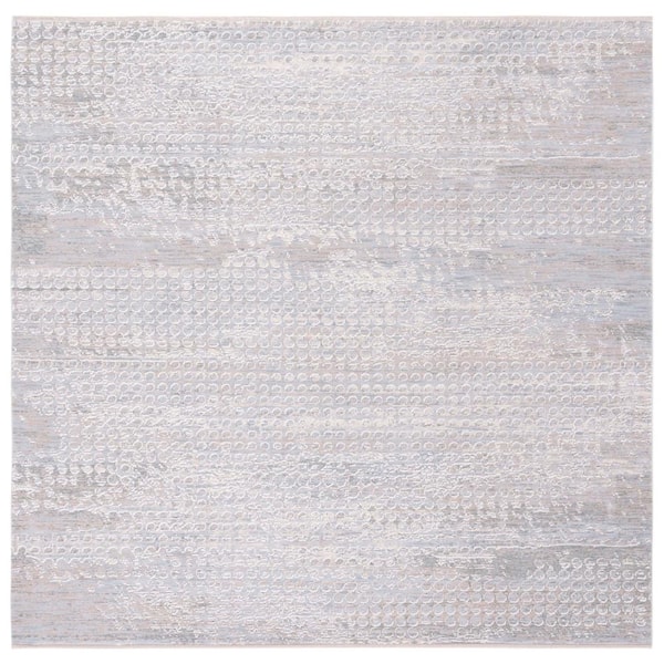 SAFAVIEH Marmara Gray/Beige/Blue 7 ft. x 7 ft. Square Abstract Gradient Area Rug