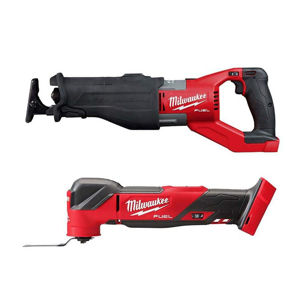 M18 FUEL 18V Lithium-Ion Brushless Cordless Super Sawzall Orbital Reciprocating Saw W/M18 FUEL Oscillating Multi-Tool -  Milwaukee, 2722-20-2836-20