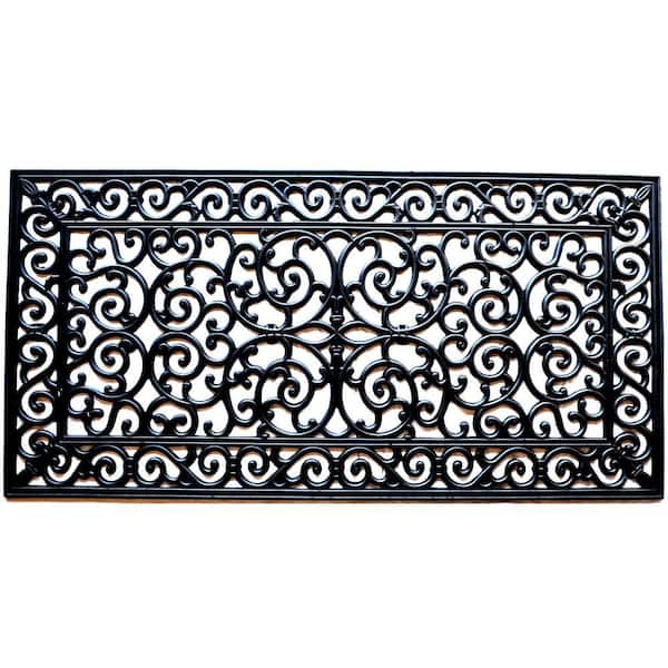 Wrought Iron Brooklyn 48 in. x 24 in. Rubber Door Mat