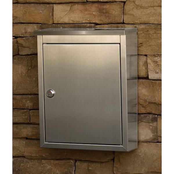 Architectural Mailboxes Regent Silver, Small, Steel, Locking, Wall