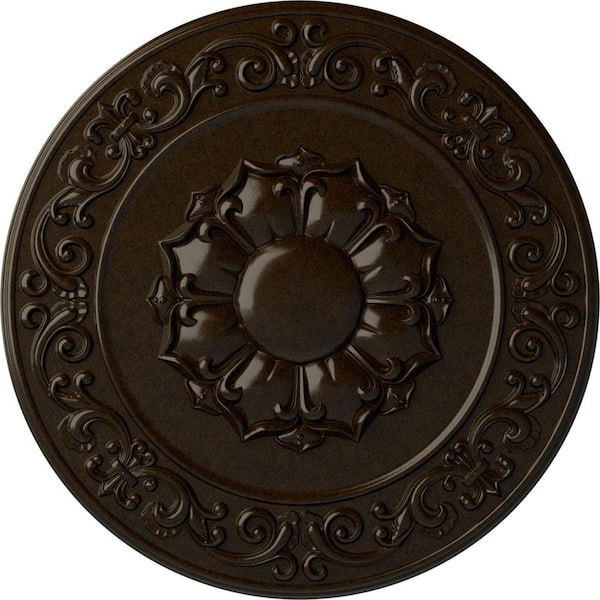 Ekena Millwork 27-3/4 in. x 2 in. Sydney Urethane Ceiling Medallion (Fits Canopies up to 5-3/4 in.), Bronze