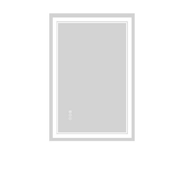 EPOWP 24 in. W x 32 in. H Rectangular Frameless Anti-Fog LED 8 Color Wall Bathroom Vanity Mirror in Silver