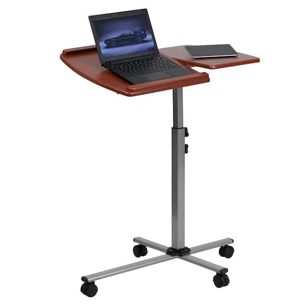 Carnegy Avenue 29.3 in. Rectangular Cherry Laptop Desks with Adjustable Height
