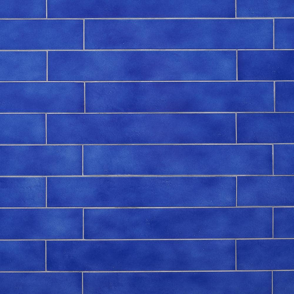 Poseidon Blue Glossy Porcelain Rectangular Tile 3" x 18"