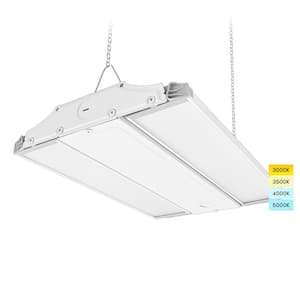 1 ft. 80/110/150-Watt White Linear High Bay LED Shop Light Up to 20500LM 4CCT 3000K-5000K Adjustable Tilt Light