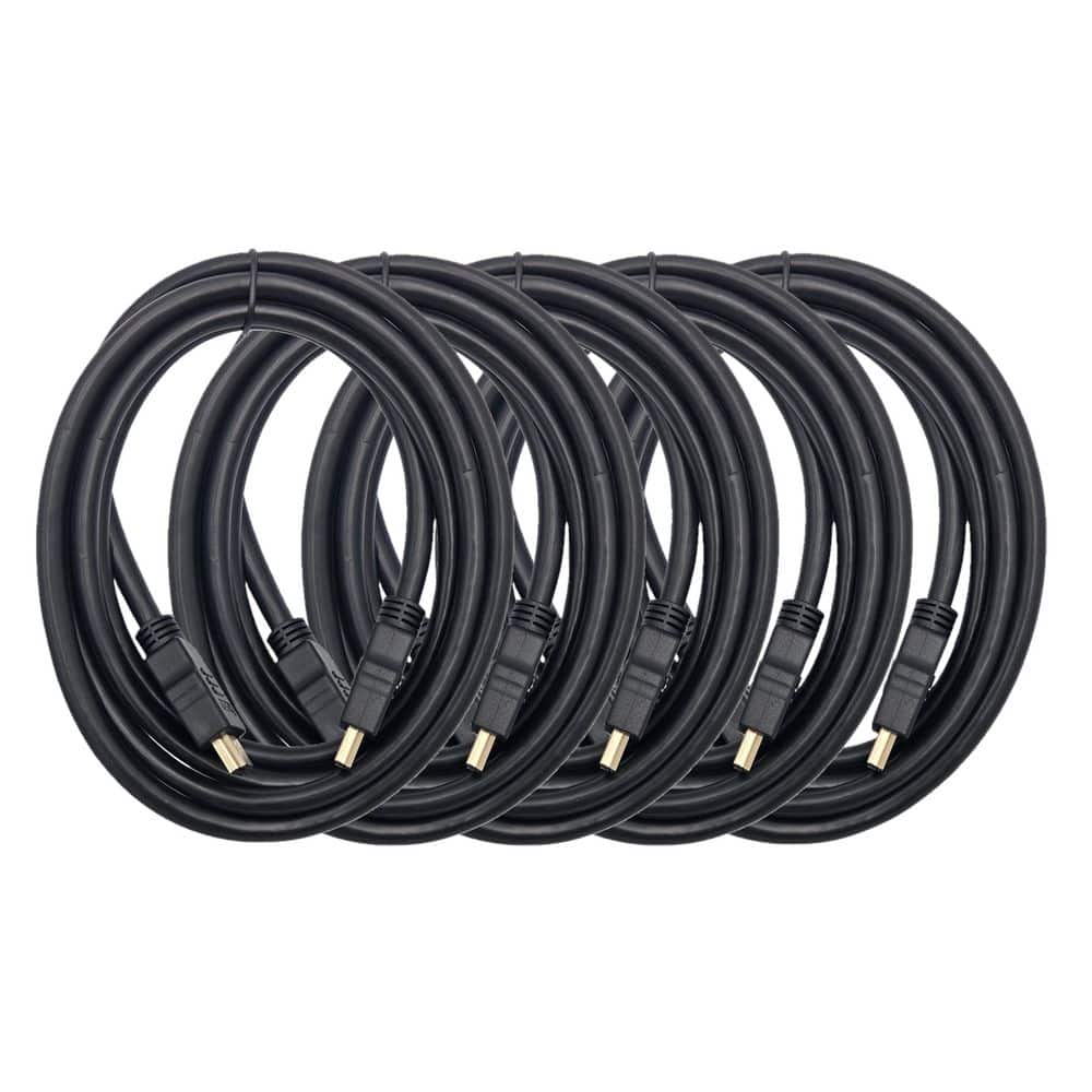 15 ft. HDMI 4K Premium High-Speed Male to Male Cable with Ethernet Black (5-Pack) price history on PriceWatchPro