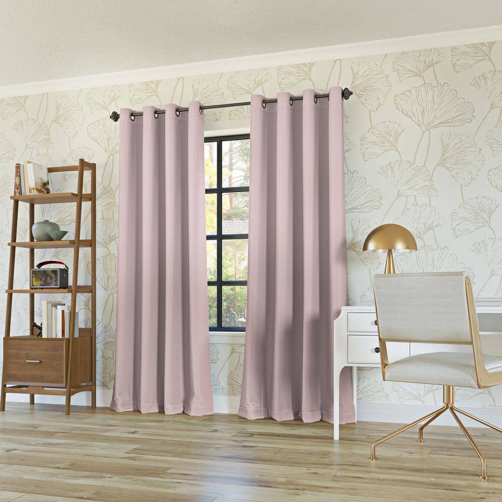 Blush Polyester Blackout Grommet Window Panel 52" x 84"