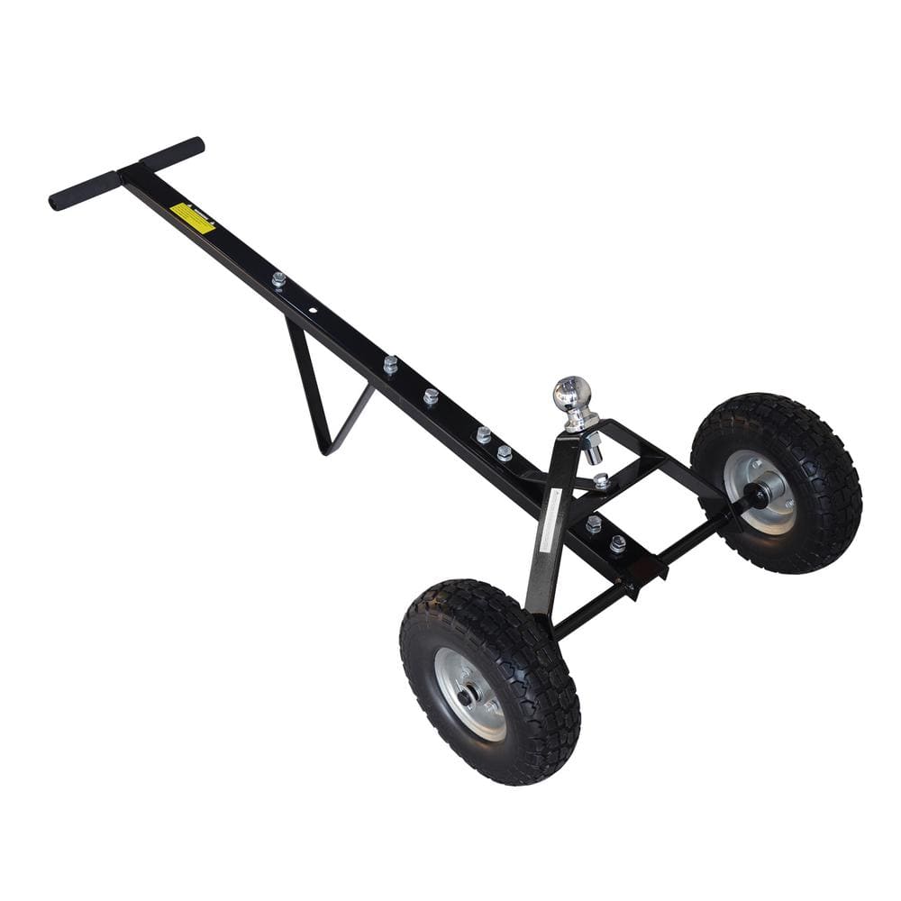 Heavy-Duty Black Metal Trailer Dolly with Flat-Free Tires