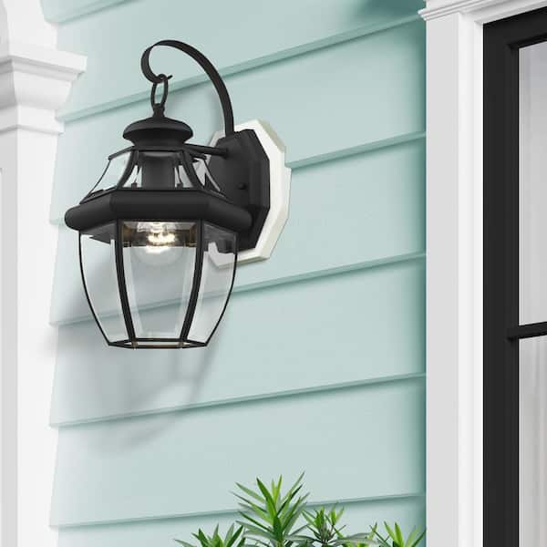 Aston 1 Light Black Outdoor Wall Sconce