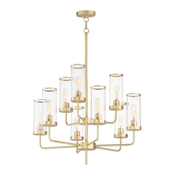 Crosby 9-Light Brown Chandelier
