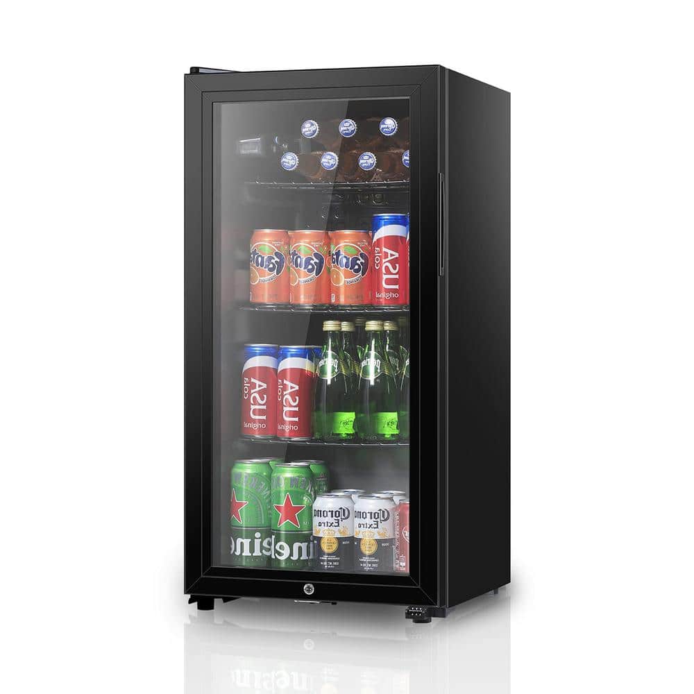 15.75 in. Single Zone Beverage and Wine Cooler in Black with Double Glass Door and Adjustable Shelving price history on PriceWatchPro