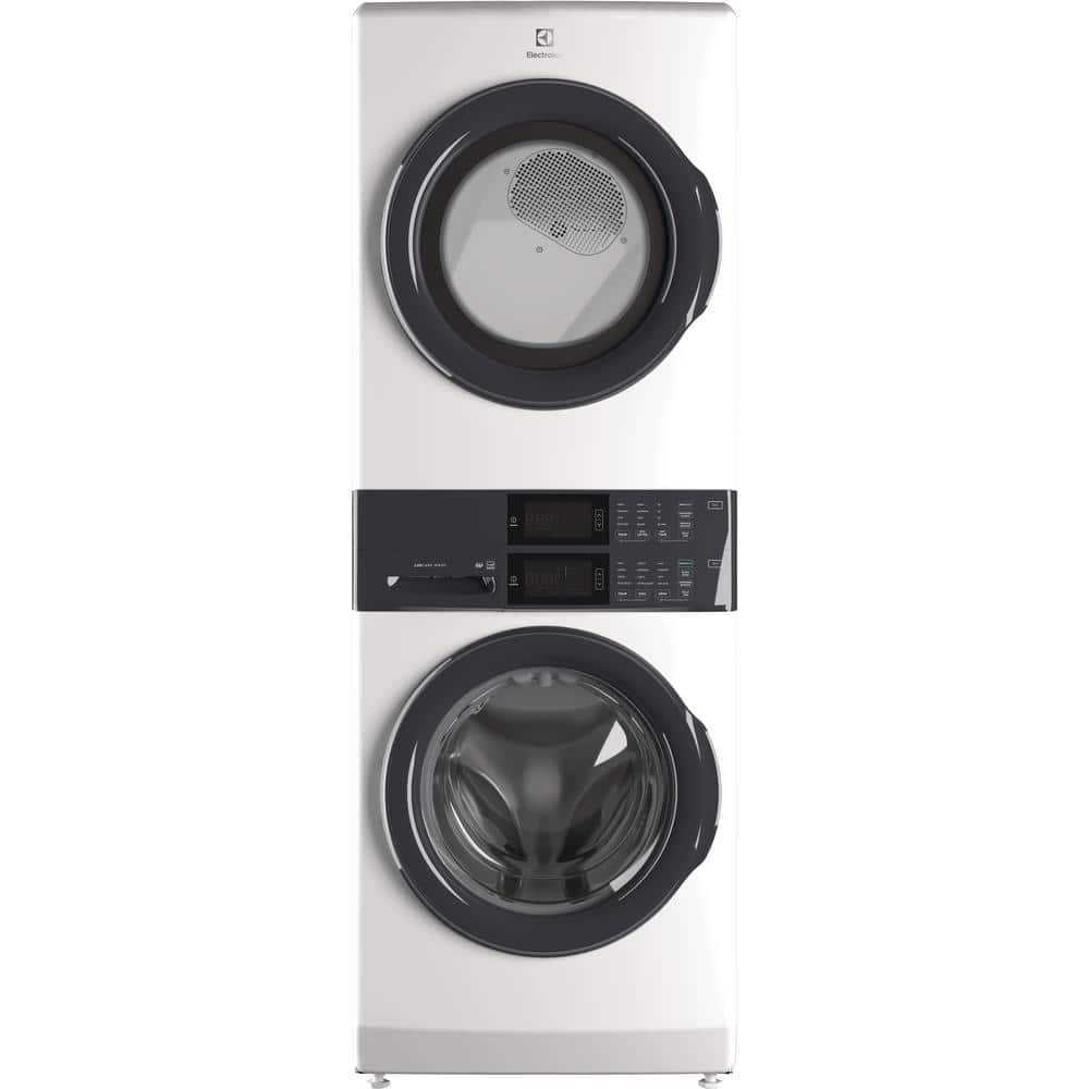 White Gas Stacked Washer and Dryer Set with Energy Star