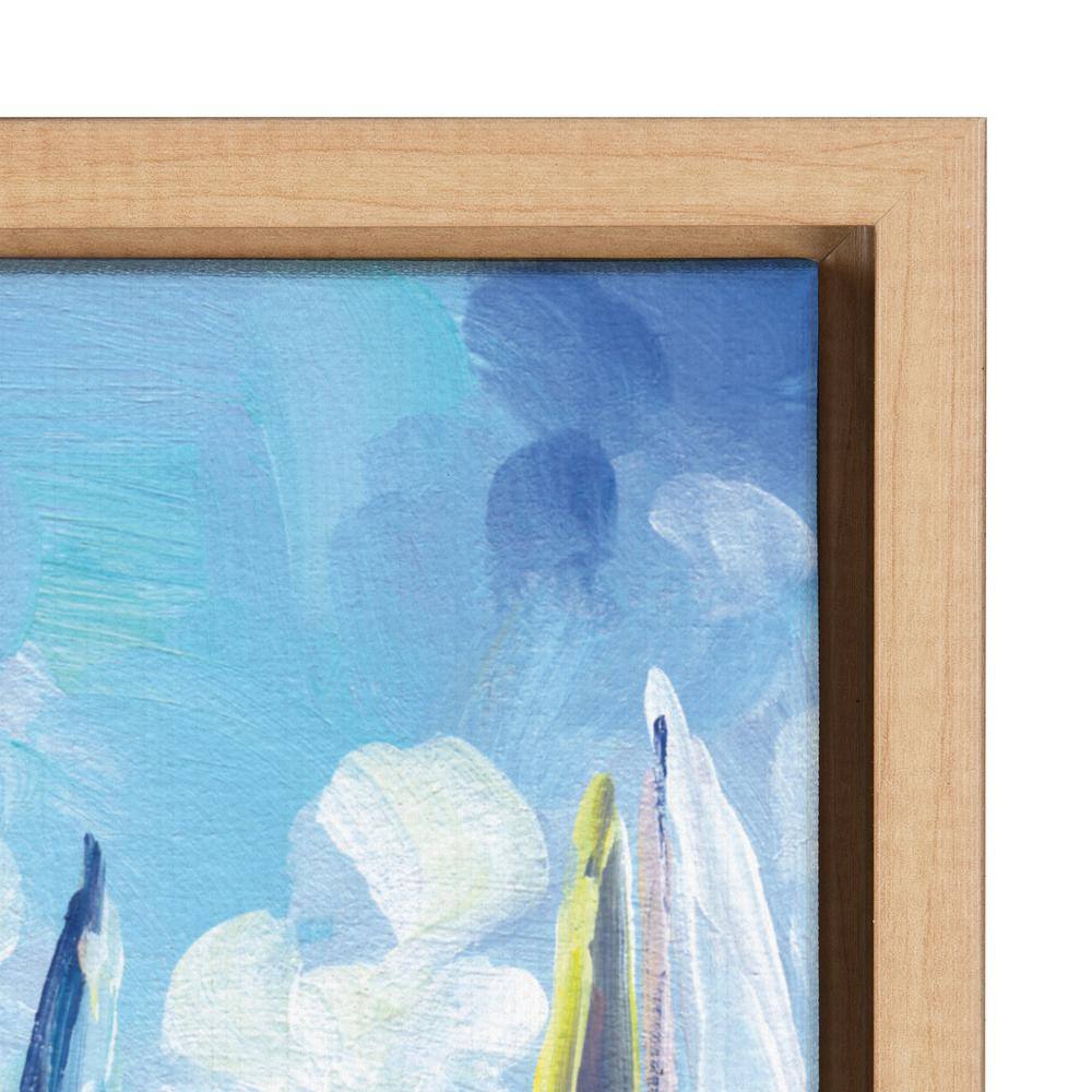 Natural Coastal Sailboat Print on Canvas with Polystyrene Frame