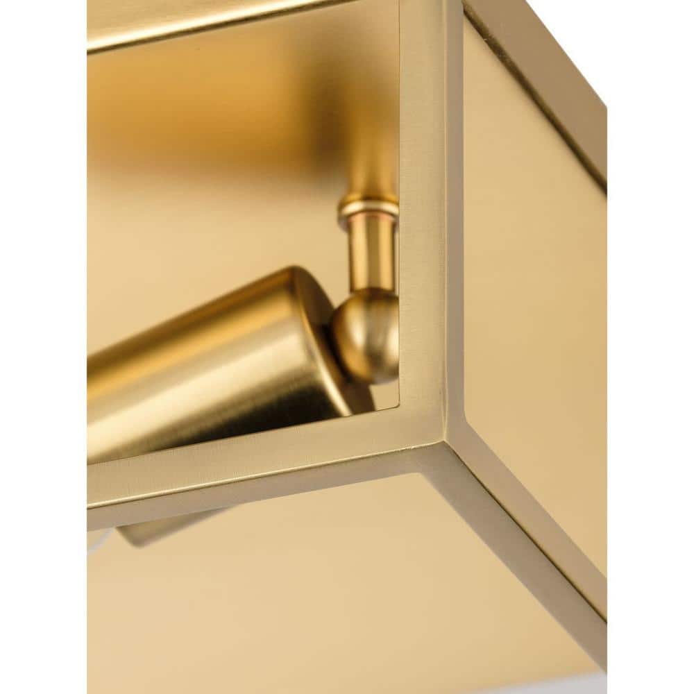 Satin Brass 12-Inch Modern Flush Mount Ceiling Light