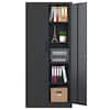 Black72in.HMetalGarageStorageCabinetToolSteelLockingCabinetwithDoorsand4AdjustableShelvesFileCabinetXS-T2398P152542-TheHomeDepot