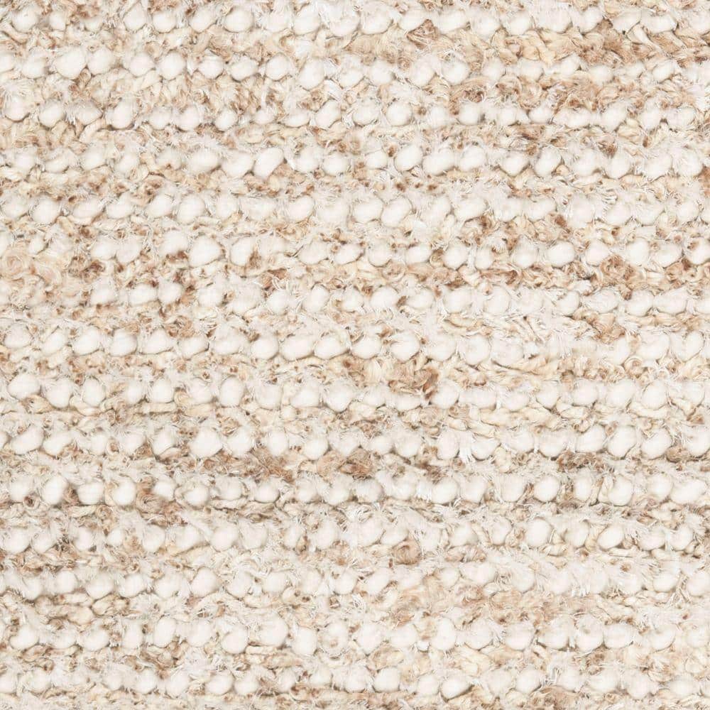 Luxe Hand-Tufted Shag Wool Blend 4' x 6' White Rectangular Rug