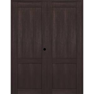 2-Panel Shaker 48 in. x 80 in. Left Active Veral Linga Oak Wood Composite Solid Core Double Prehung Interior Door